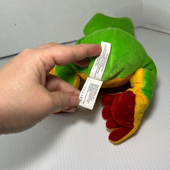 Ganz Webkinz Tree Frog Plush HM109 Green Red Orange NO CODE 10" Soft Cute - Picture 7 of 8